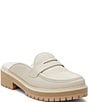 Color:Light Sand - Image 1 - Cara Leather Penny Loafer Mules