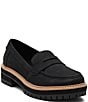 Color:Black - Image 1 - Cara Penny Keeper Lug Sole Loafers