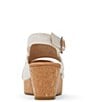 Color:Natural - Image 3 - Claudine Cork Platform Wedge Slingback Sandals