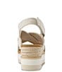 Color:Natural - Image 3 - Diana Crossover Espadrille Platform Wedge Sandals
