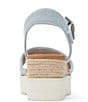 Color:Pastel Blue Washed Denim - Image 3 - Diana Denim Espadrille Platform Wedge Sandals
