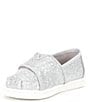 Color:Silver Iridescent - Image 4 - Girls' Tiny Alpargata Glitter Shoes (Infant)