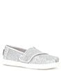 Color:Silver Iridescent - Image 1 - Girls' Tiny Alpargata Glitter Shoes (Toddler)