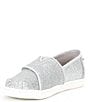 Color:Silver Iridescent - Image 4 - Girls' Tiny Alpargata Glitter Shoes (Toddler)