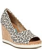 TOMS Leopard Print Essential Wedge Sandals - Image 1