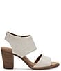 Color:Natural - Image 2 - Majorca Cutout Side Zip Block Heel Sandals