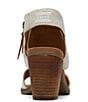 Color:Natural - Image 3 - Majorca Cutout Side Zip Block Heel Sandals