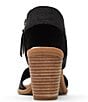 Color:Black - Image 2 - Majorca Cutout Side Zip Block Heel Sandals