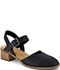 TOMS Women's Jaclyn Leather Ankle Strap Block Heel Pumps - Image 1