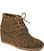 TOMS Women's Leopard Print Desert Wedge Plus Booties - Image 1