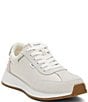 Color:Natural - Image 1 - Wyndon Nylon and Suede Retro Sneakers