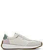 Color:Natural - Image 2 - Wyndon Nylon and Suede Retro Sneakers
