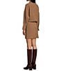TOPSHOP Collared Long Sleeve Micro Mini Shirt Dress, Color:Brown - Image 4
