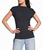TOPSHOP Cupro Ruched Asymmetric Top - Image 1