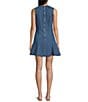 TOPSHOP Denim Seamed Flippy Mini Dress - Image 2