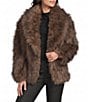 TOPSHOP Faux Fur Mid Length Shawl Jacket - Image 1