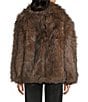 TOPSHOP Faux Fur Mid Length Shawl Jacket - Image 2