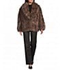 TOPSHOP Faux Fur Mid Length Shawl Jacket - Image 3