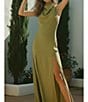 TOPSHOP Halter Cowl Maxi Dress - Image 4
