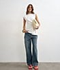 TOPSHOP Knit Ruched Side Detail Cinched Top - Image 6