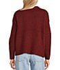 TOPSHOP Long Sleeve Knit Sweater, Color:Red - Image 2