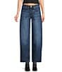 TOPSHOP Low Rise Wide Leg Jeans, Color:Mid Blue - Image 1