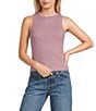 TOPSHOP Ribbed Knit Racerback Tank Top - Image 1