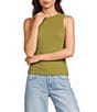 TOPSHOP Ribbed Knit Racerback Tank Top - Image 1