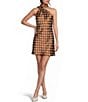 TOPSHOP Satin Polka Dot Mini Dress - Image 1