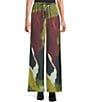 TOPSHOP Satin Printed Drawstring Trousers, Color:Multi - Image 1