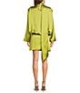 TOPSHOP Satin Scarf Mini Dress - Image 2
