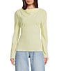 TOPSHOP Velvet Long Sleeve Drape Top - Image 1