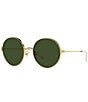 Color:Gold - Image 1 - Women's 0TY6096 54mm Solid Gold Tone Round Sunglasses
