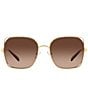 Color:Gold - Image 2 - Women's 0TY6097 55mm Gradient Gold Polarized Square Sunglasses