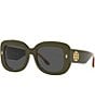 Color:Olive - Image 1 - Women's 0TY7170U 51mm Solid Rectangle Sunglasses