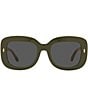 Color:Olive - Image 2 - Women's 0TY7170U 51mm Solid Rectangle Sunglasses