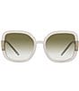 Color:Ivory - Image 2 - Women's 0TY9063U 56mm Gradient Square Sunglasses