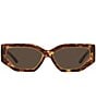 Color:Tortoise - Image 2 - Women's 0TY9070U 55mm Tortoise Rectangle Sunglasses
