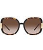 Color:Dark Brown - Image 2 - Women's 0TY9071U 57mm Solid Square Sunglasses