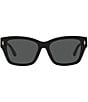 Color:Black - Image 2 - Women's 53mm Rectangular Sunglasses