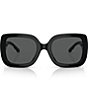 Color:Black - Image 2 - Women's 54mm Butterfly Sunglasses