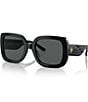 Color:Black - Image 1 - Women's 54mm Butterfly Sunglasses