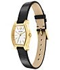 Tory Burch Women's Small Eleanor Curve Quartz Three-Hand Leather Strap Watch - Image 4