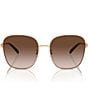 Color:Rose Gold - Image 2 - Women's TY6108 57mm Square Sunglasses