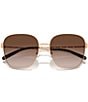Color:Rose Gold - Image 5 - Women's TY6108 57mm Square Sunglasses