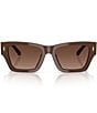 Tory Burch Women's TY7169U 52mm Polarized Rectangle Sunglasses, Color:Brown/Brown Gradient Polarized - Image 2