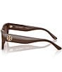 Tory Burch Women's TY7169U 52mm Polarized Rectangle Sunglasses, Color:Brown/Brown Gradient Polarized - Image 3
