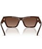 Tory Burch Women's TY7169U 52mm Polarized Rectangle Sunglasses, Color:Brown/Brown Gradient Polarized - Image 4