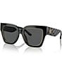 Color:Black - Image 1 - Women's Ty7180u 52mm Navy Square Sunglasses