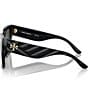 Color:Black - Image 3 - Women's Ty7180u 52mm Navy Square Sunglasses